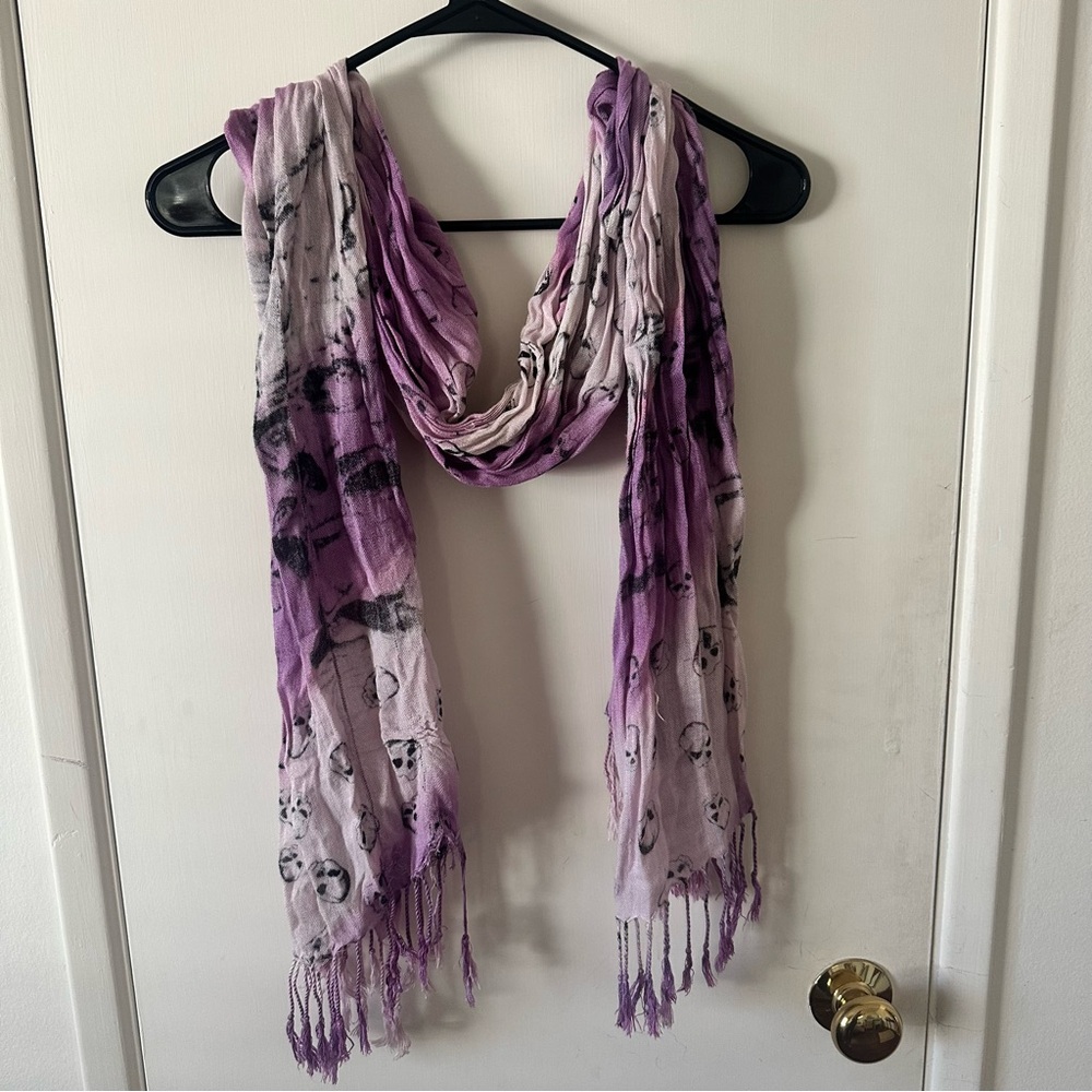 Purple Ombre Skull Scarf